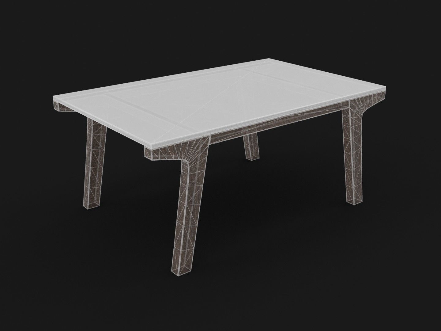 Modern Simplistic Chair and Table Free 3D model_6