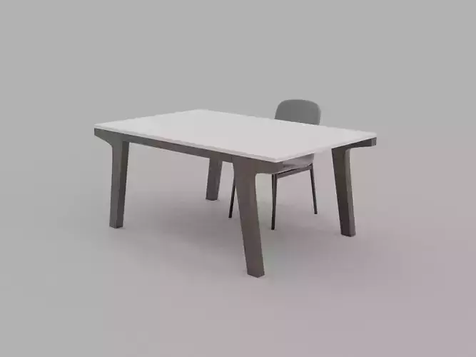 Modern Simplistic Chair and Table