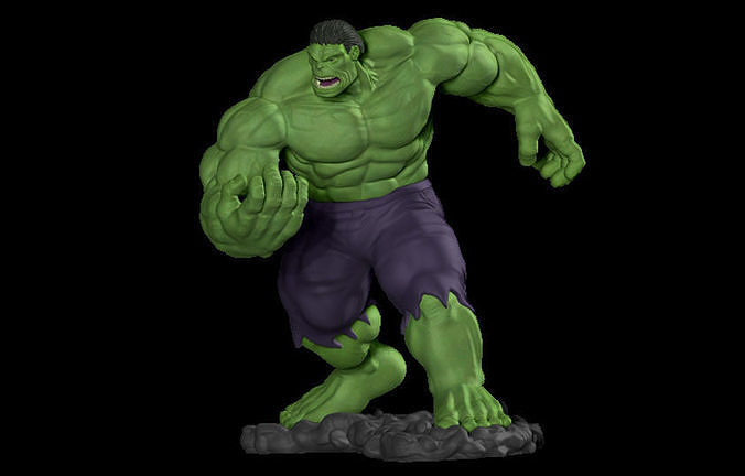 Hulk 3D incredible statue 3D print model