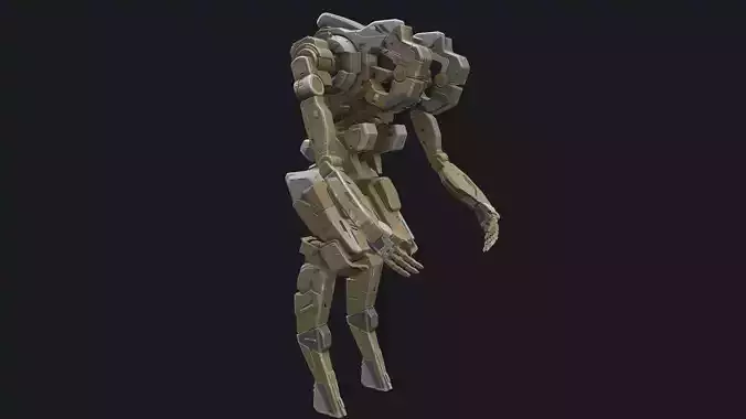 scifi-model538 wooden robot