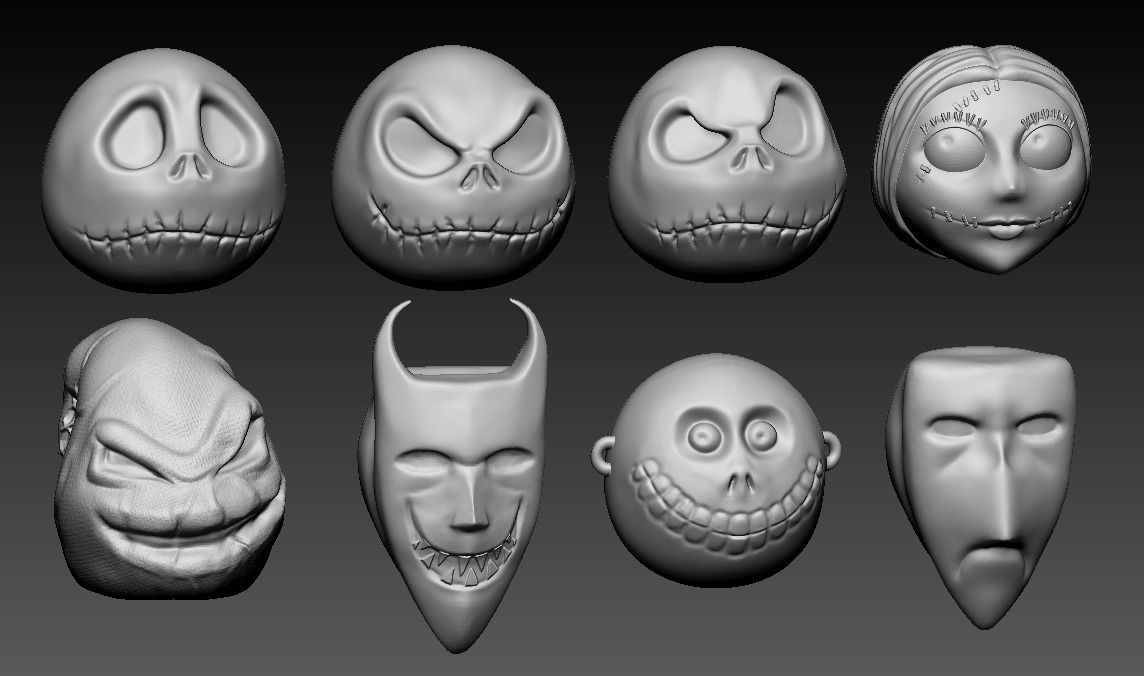 Nightmare Before Christmas tree themed balls 3D print model_2