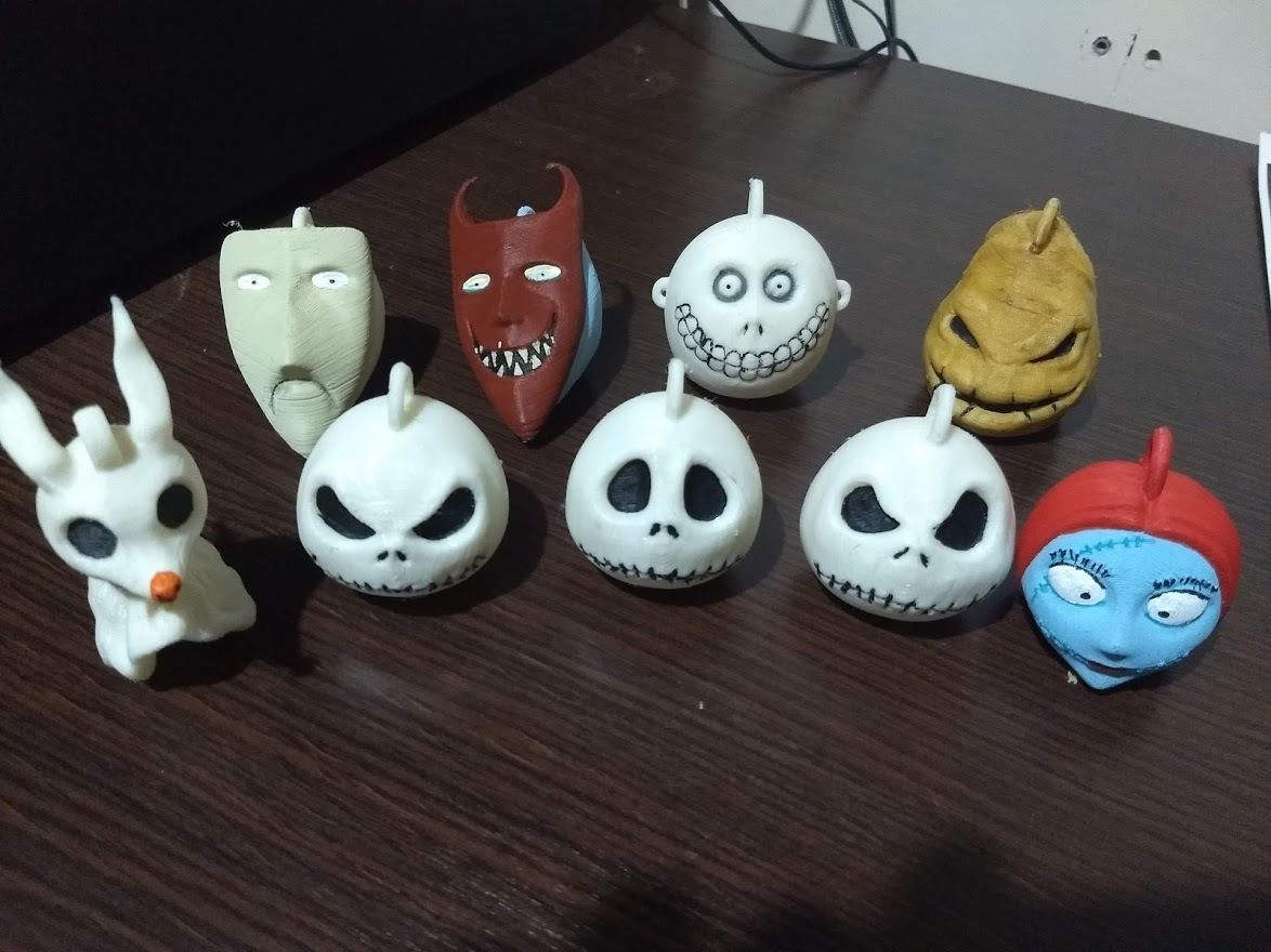 Nightmare Before Christmas tree themed balls 3D print model_1