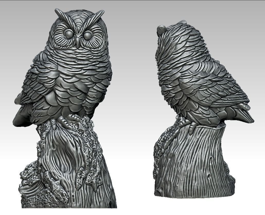 statue Owl Sculpture 3D printable model | CGTrader