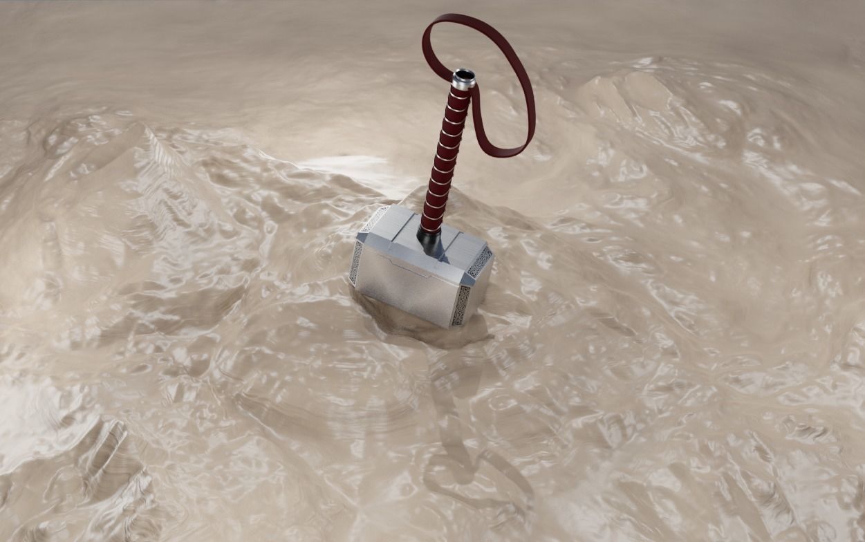 Mjolnir Thor Hammer 3D model_2