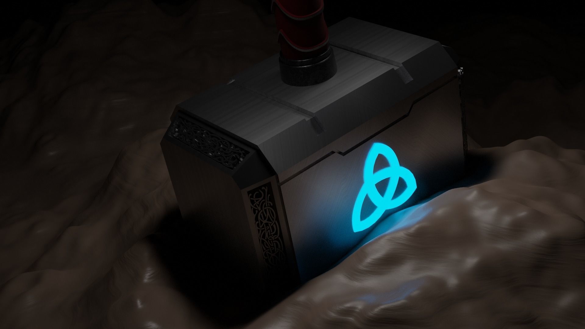 Mjolnir Thor Hammer 3D model_3