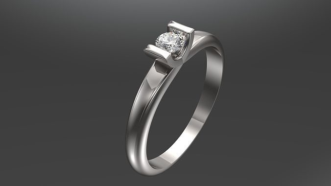 Engagement Ring Glamor 3D print model