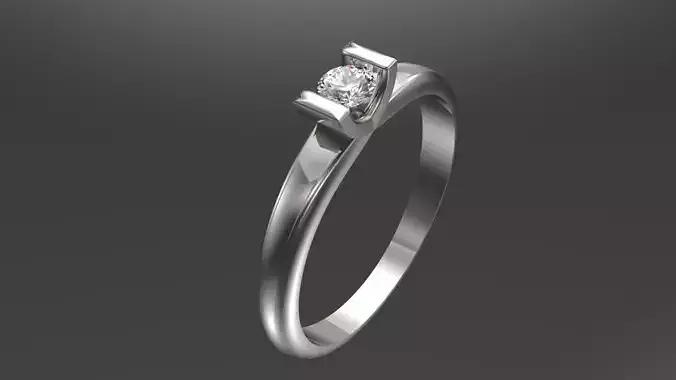 Engagement Ring Glamor 3D print model