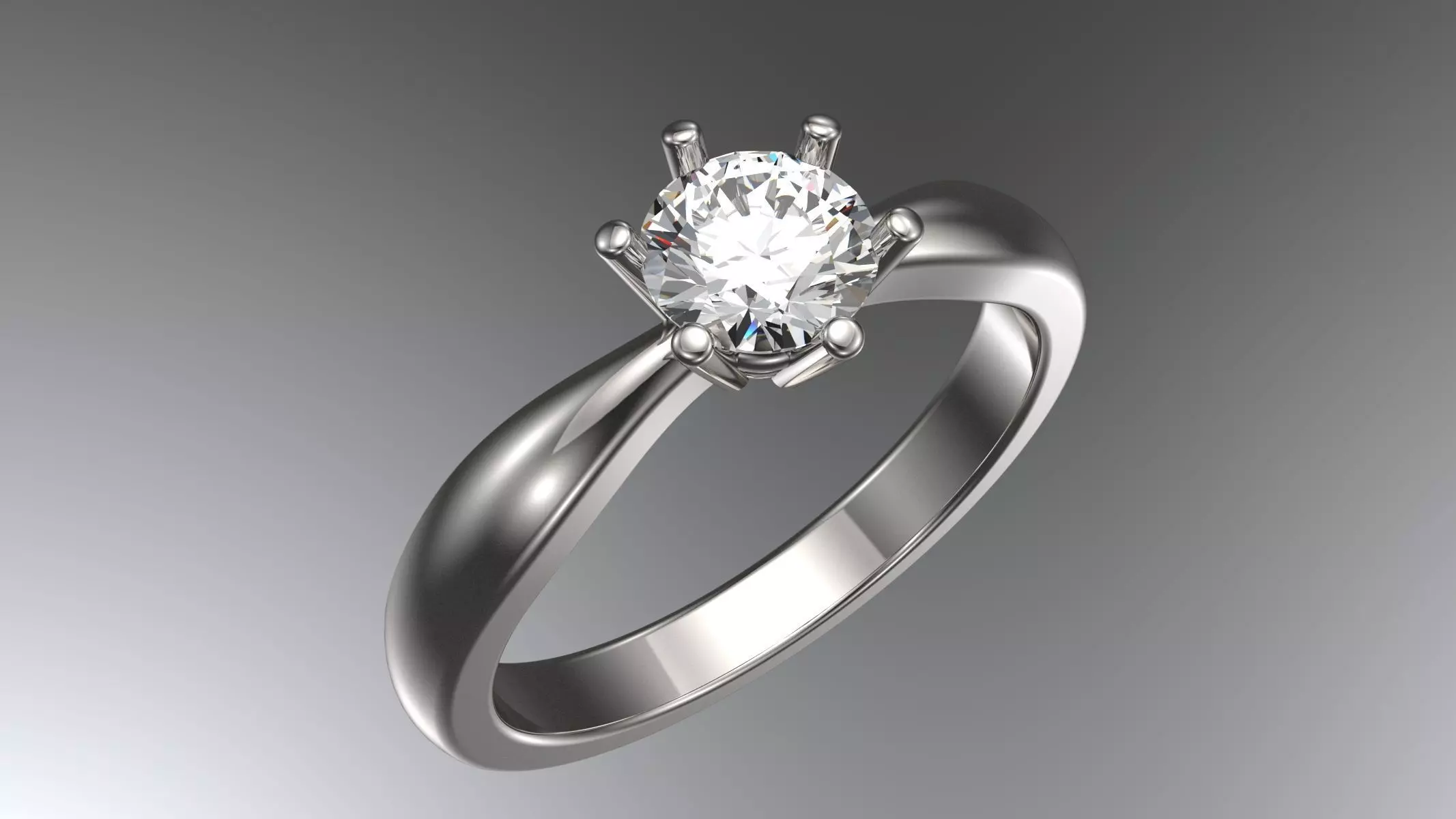 Engagement Ring Princes 3D print model