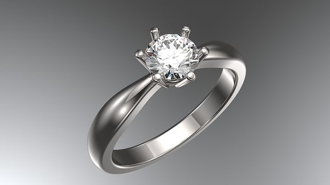 Engagement Ring Princes 3D print model