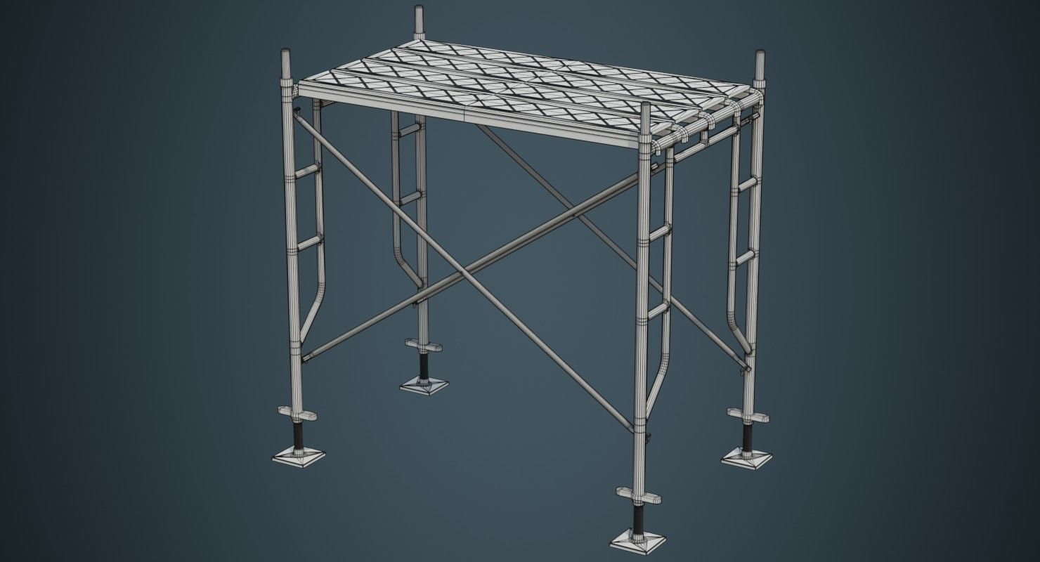 Scaffold 2A Low-poly 3D model_11