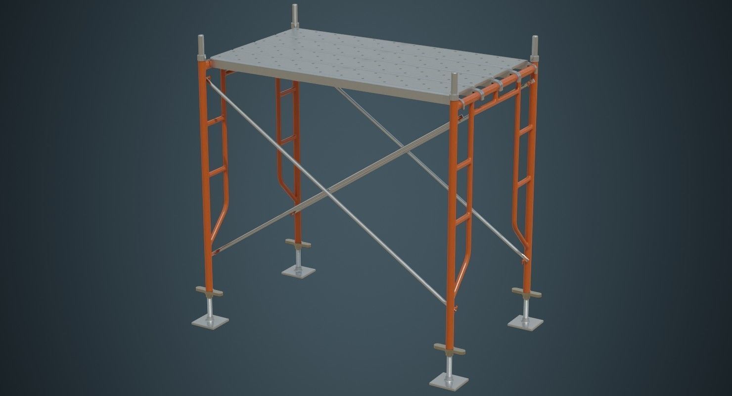 Scaffold 2A Low-poly 3D model_3