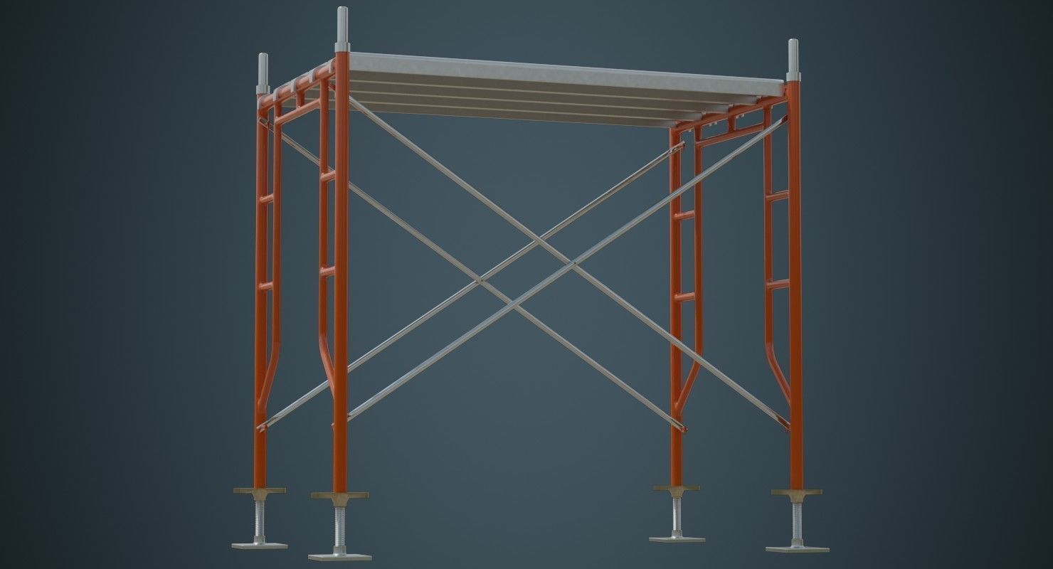 Scaffold 2A Low-poly 3D model_6