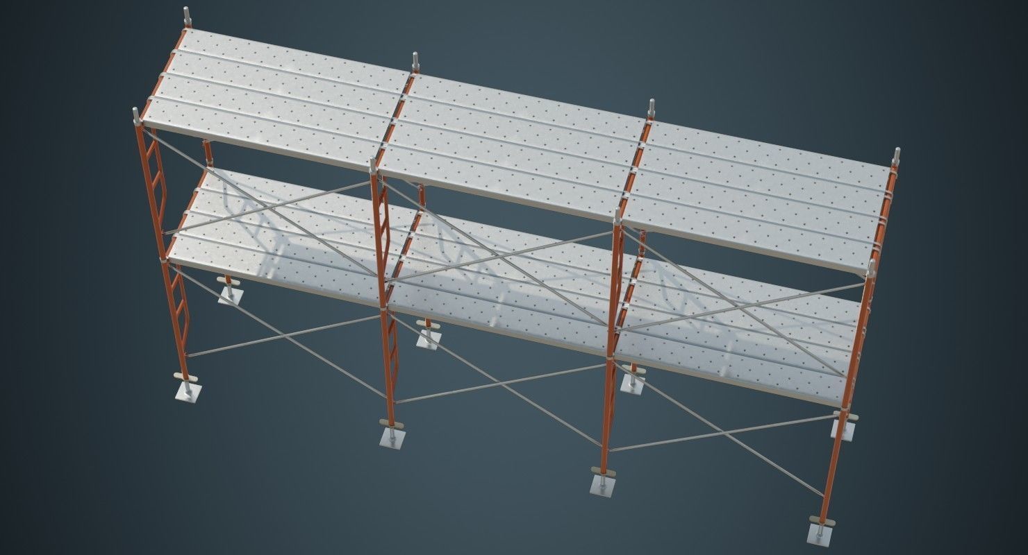 Scaffold 2A Low-poly 3D model_1