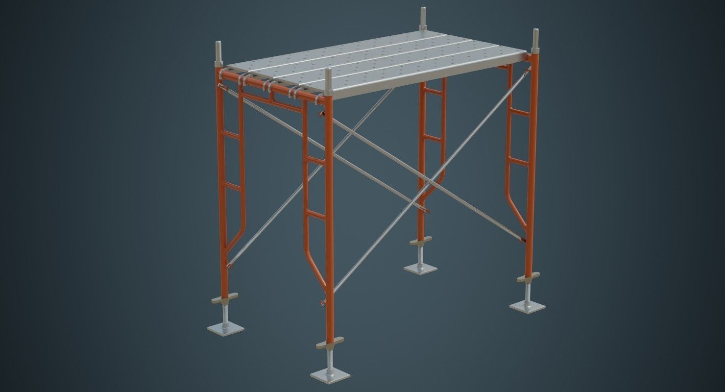Scaffold 2A Low-poly 3D model_4