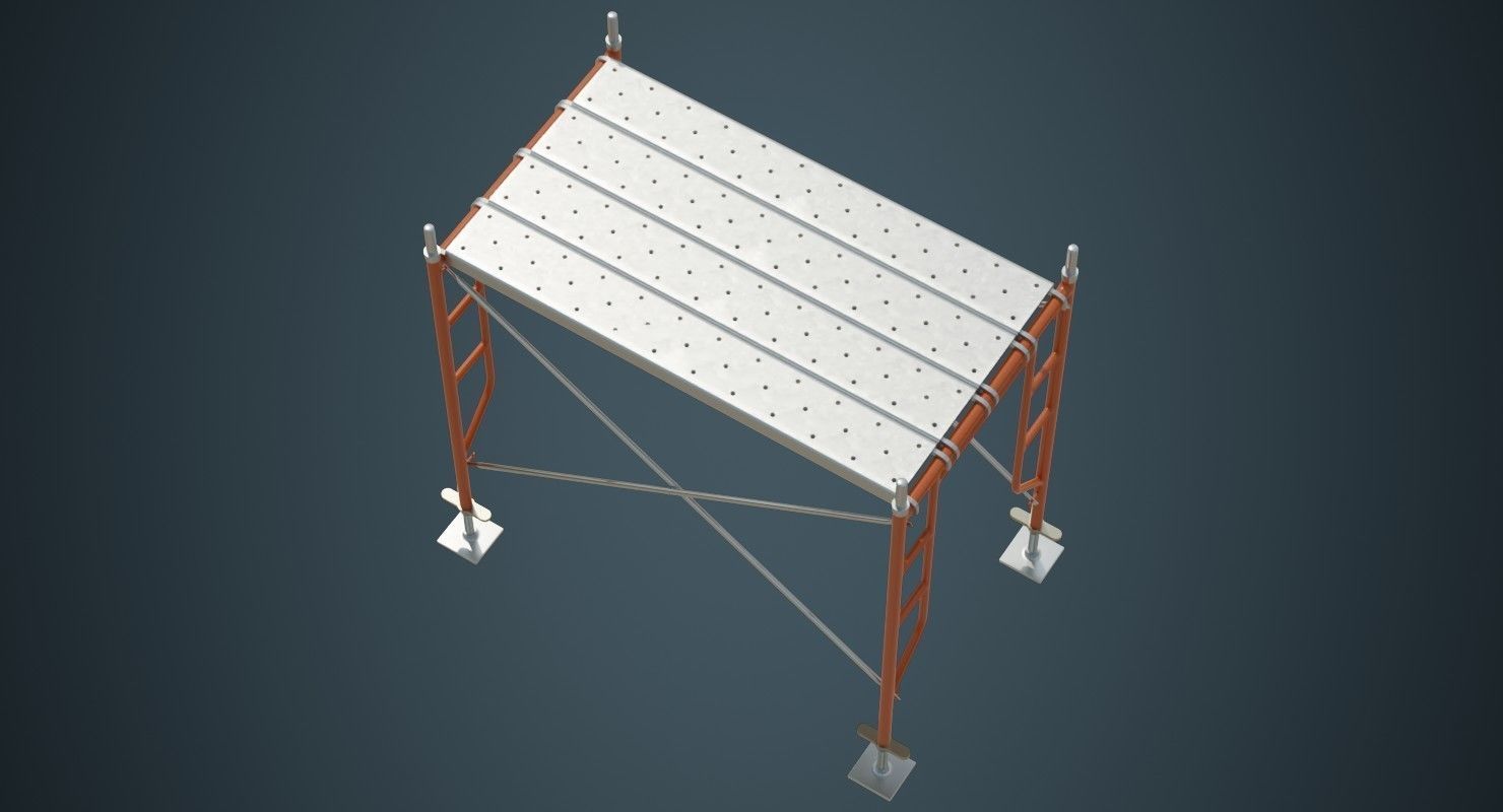 Scaffold 2A Low-poly 3D model_5