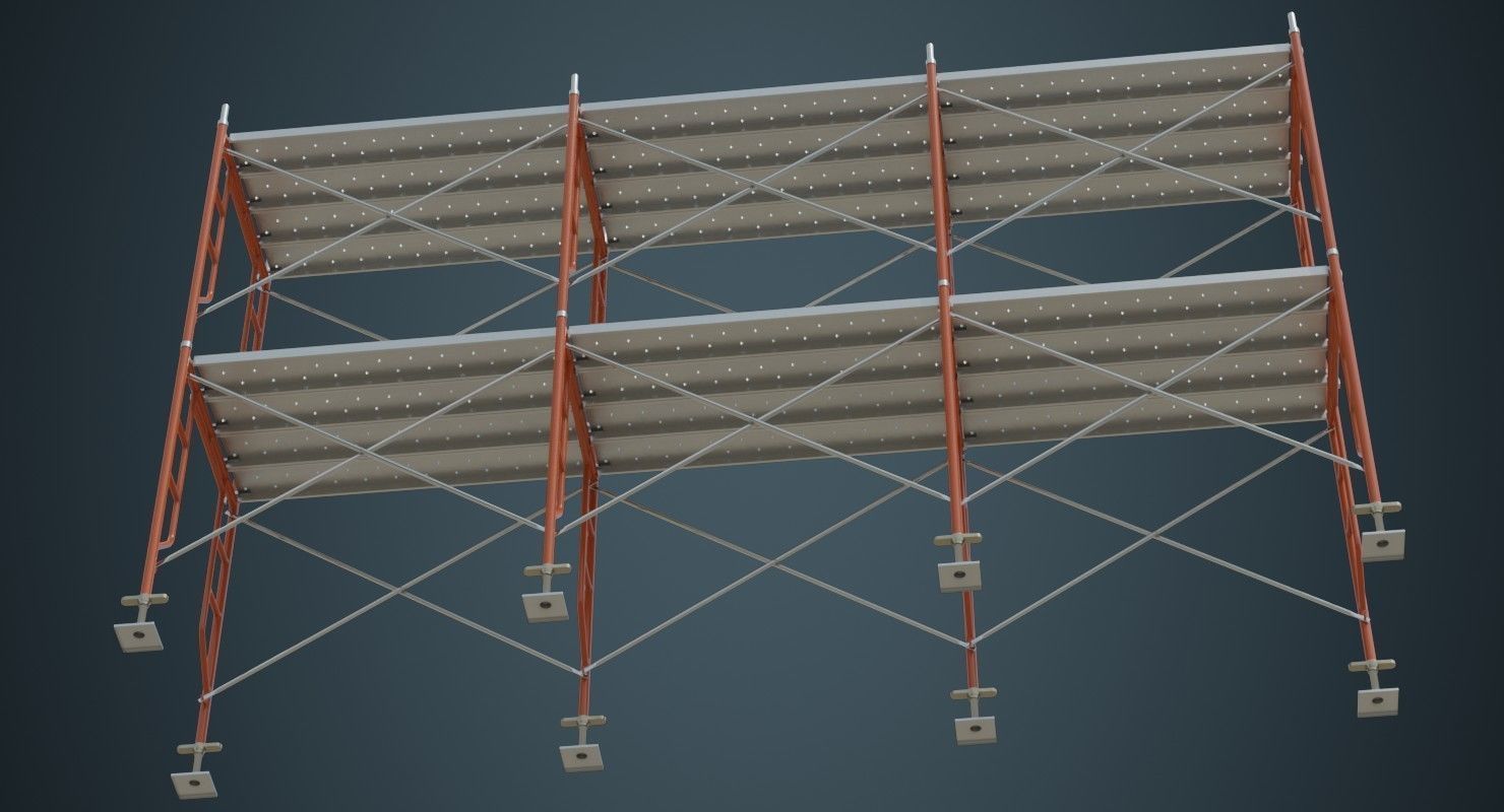 Scaffold 2A Low-poly 3D model_2