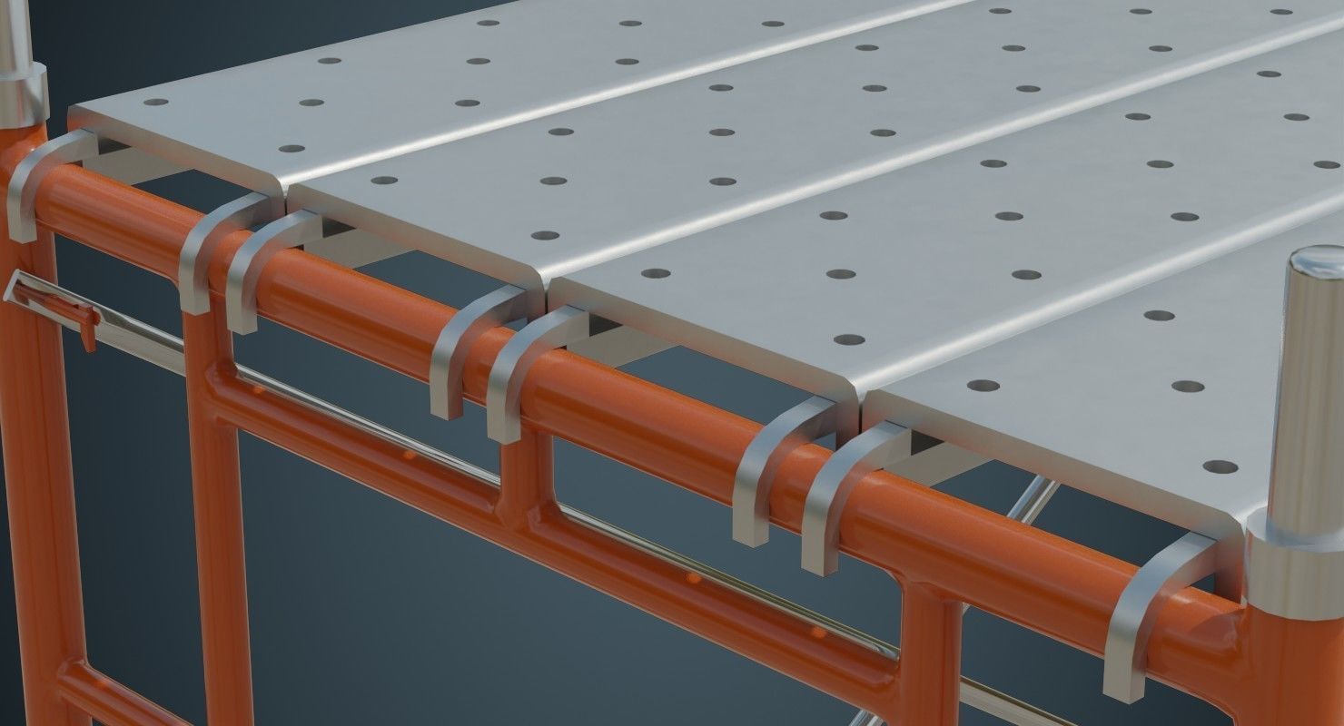 Scaffold 2A Low-poly 3D model_9