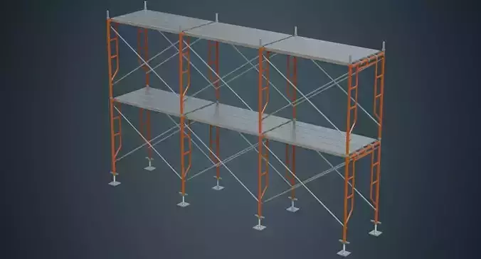 Scaffold 2A Low-poly 3D model