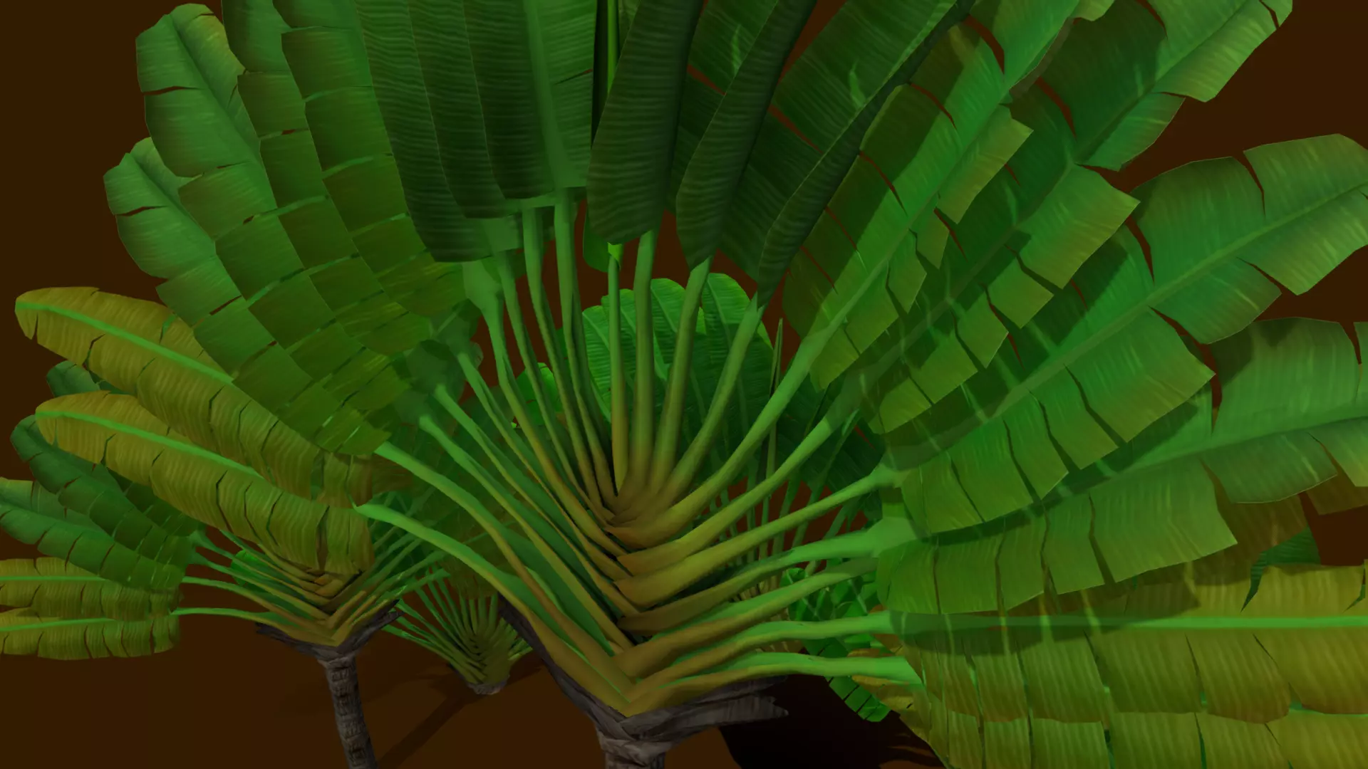Ornamental banana trees Low-poly 3D model