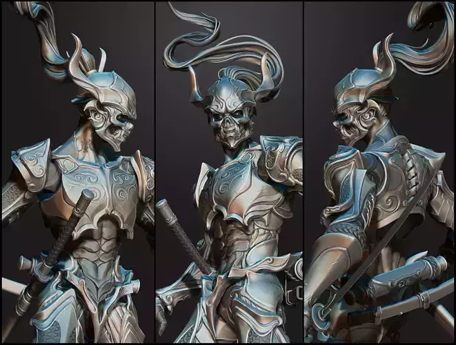 High Poly of the Ghost Warrior for AR-VR-GAMES