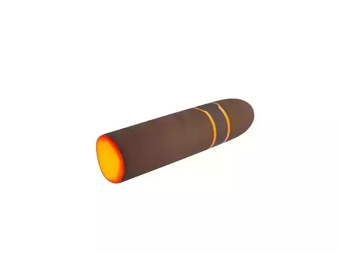 Cigar with orange and stripes 3D model