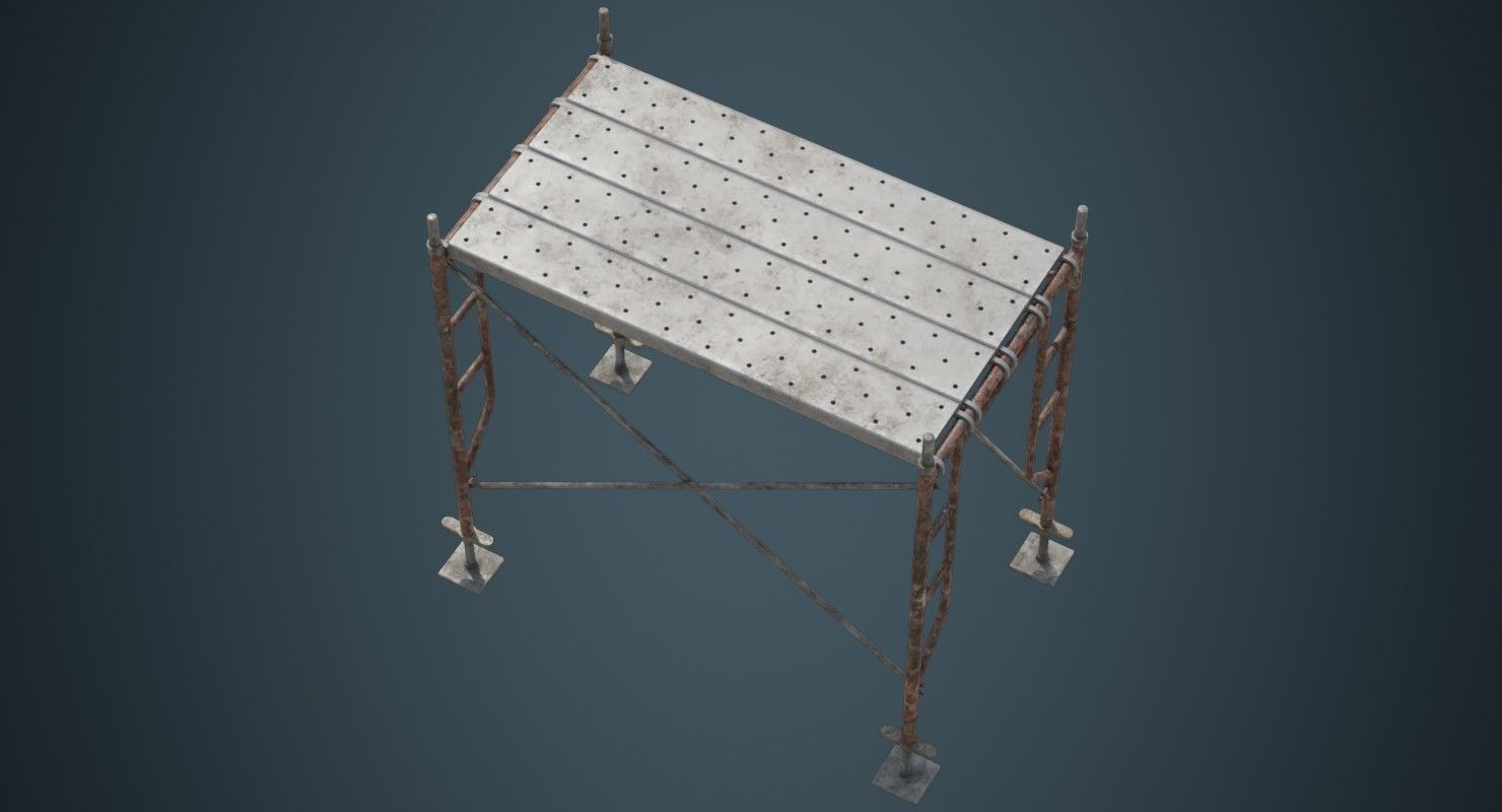 Scaffold 2B Low-poly 3D model_5