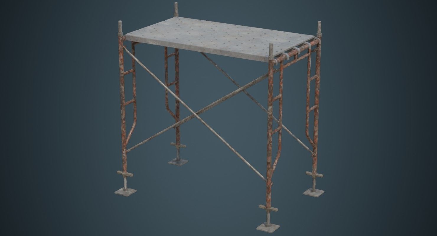 Scaffold 2B Low-poly 3D model_3