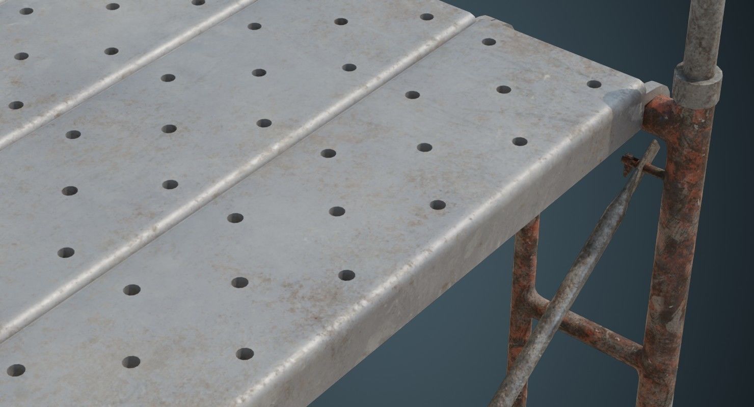 Scaffold 2B Low-poly 3D model_9