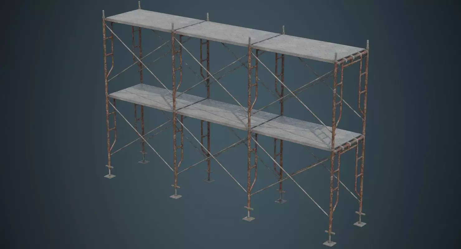 Scaffold 2B Low-poly 3D model_0