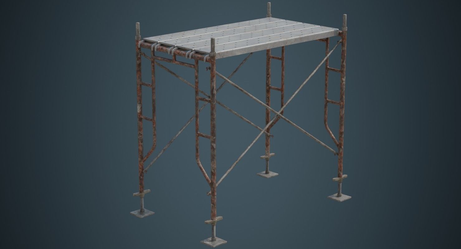 Scaffold 2B Low-poly 3D model_4