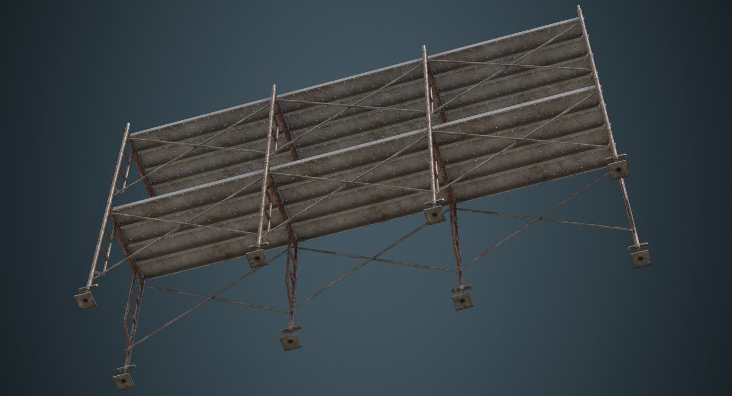 Scaffold 2B Low-poly 3D model_2