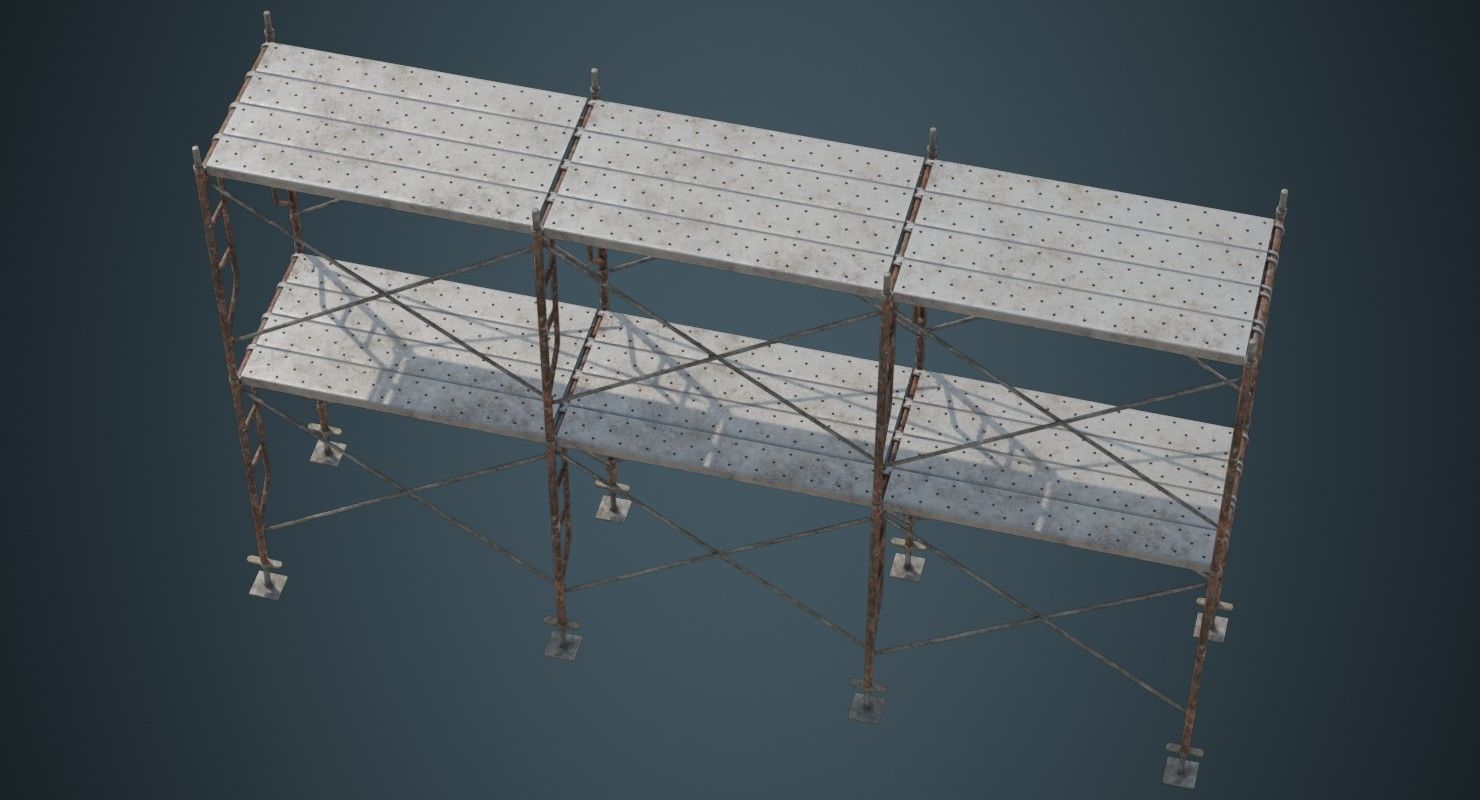 Scaffold 2B Low-poly 3D model_1