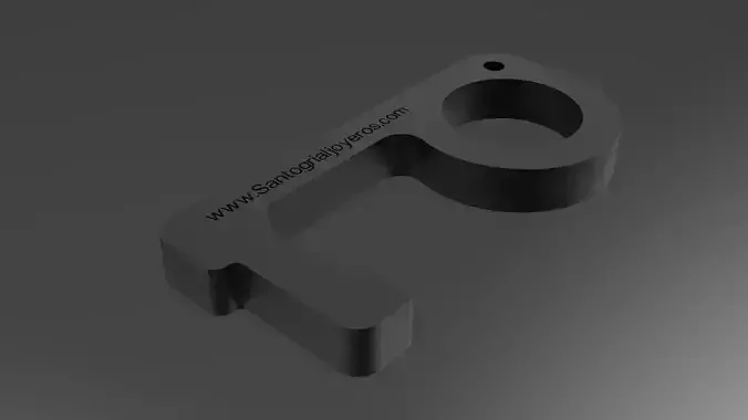 KEY CHAIN COVID 19 Free 3D print model