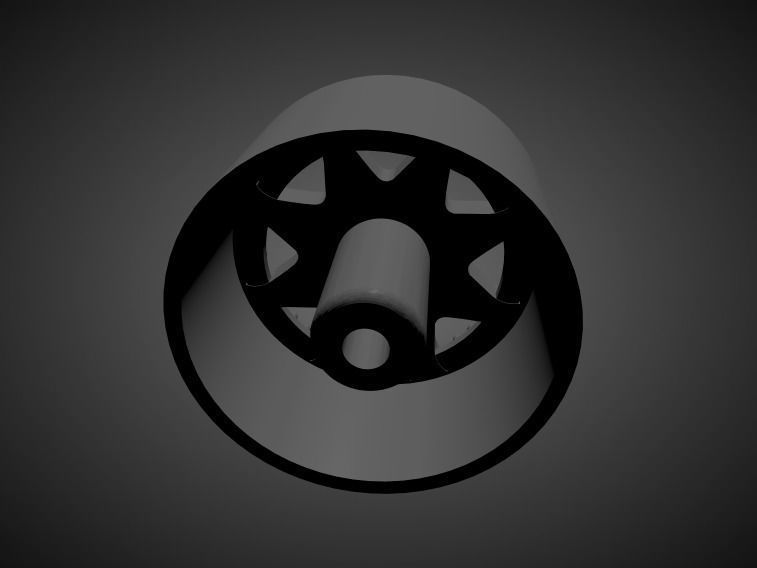 Leon Hardiritt Waffe rims with Brakes and tires for Hot Wheels 3D print model_1