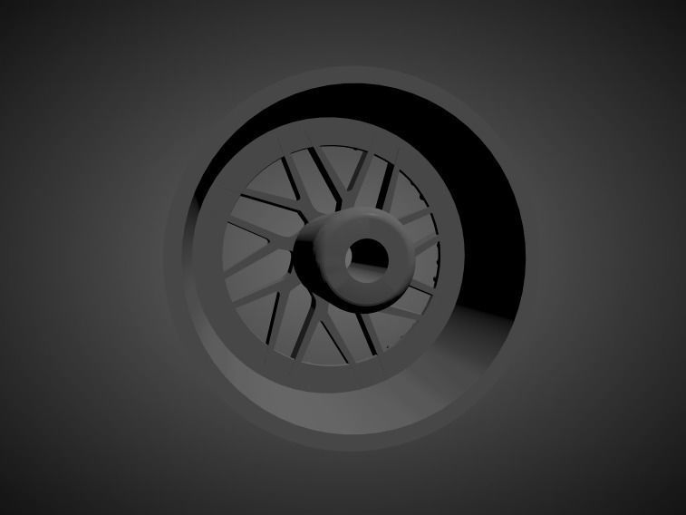 Leon Hardiritt Geist rims with Brakes and tires for Hot Wheels 3D print model_1