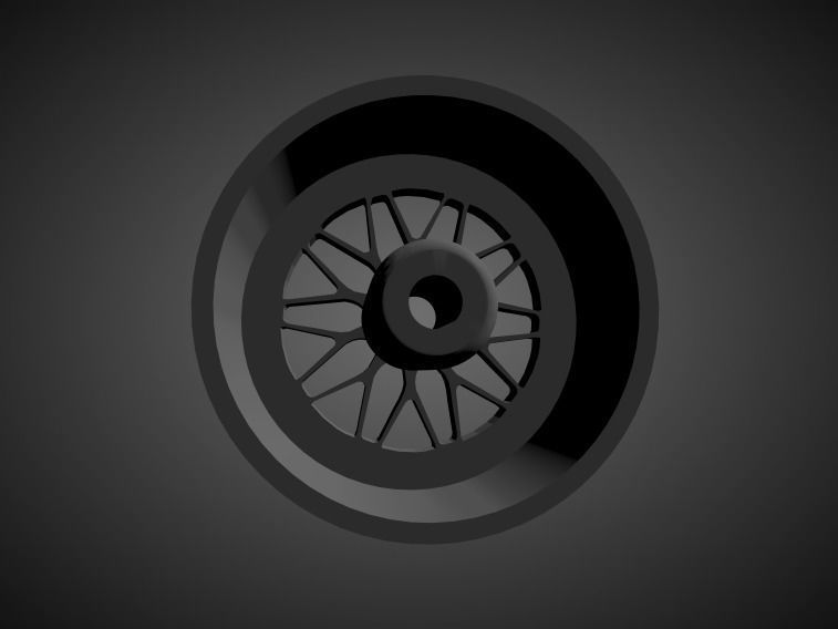 HRE CS300 rims with Brakes and tires for Hot Wheels 3D print model_1