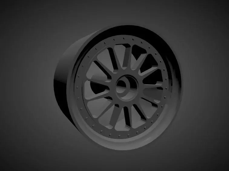 HRE 303 rims with Brakes and tires for Hot Wheels 3D print model_0