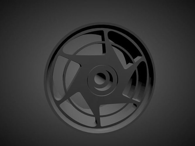 Corvette C4 rims with Brakes and tires for Hot Wheels 3D print model