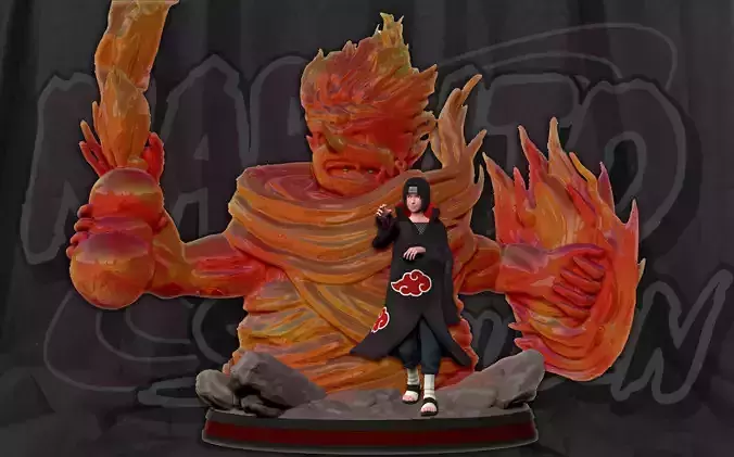 Itachi Uchiha with susanoo - Naruto shippuden 3d print statue 3D print model