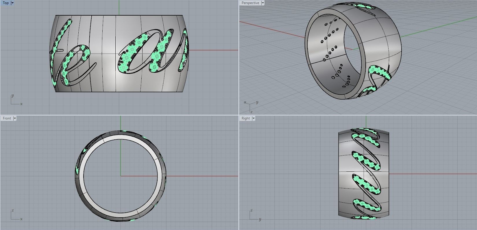 Ring te amo 3D print model_7