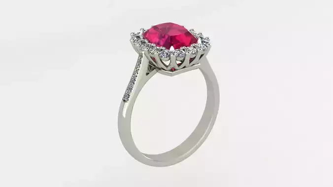 Ring 8 ruby and diamond engagement