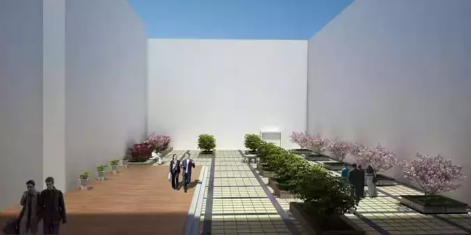 landscape in building 3D model