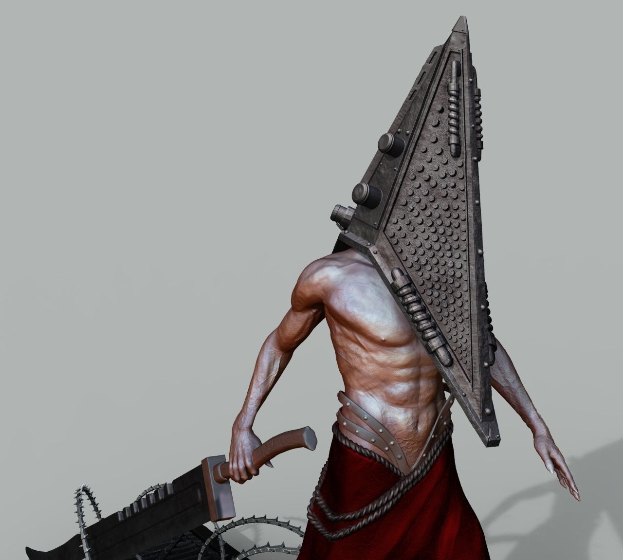 Pyramid Head 3D print model_2