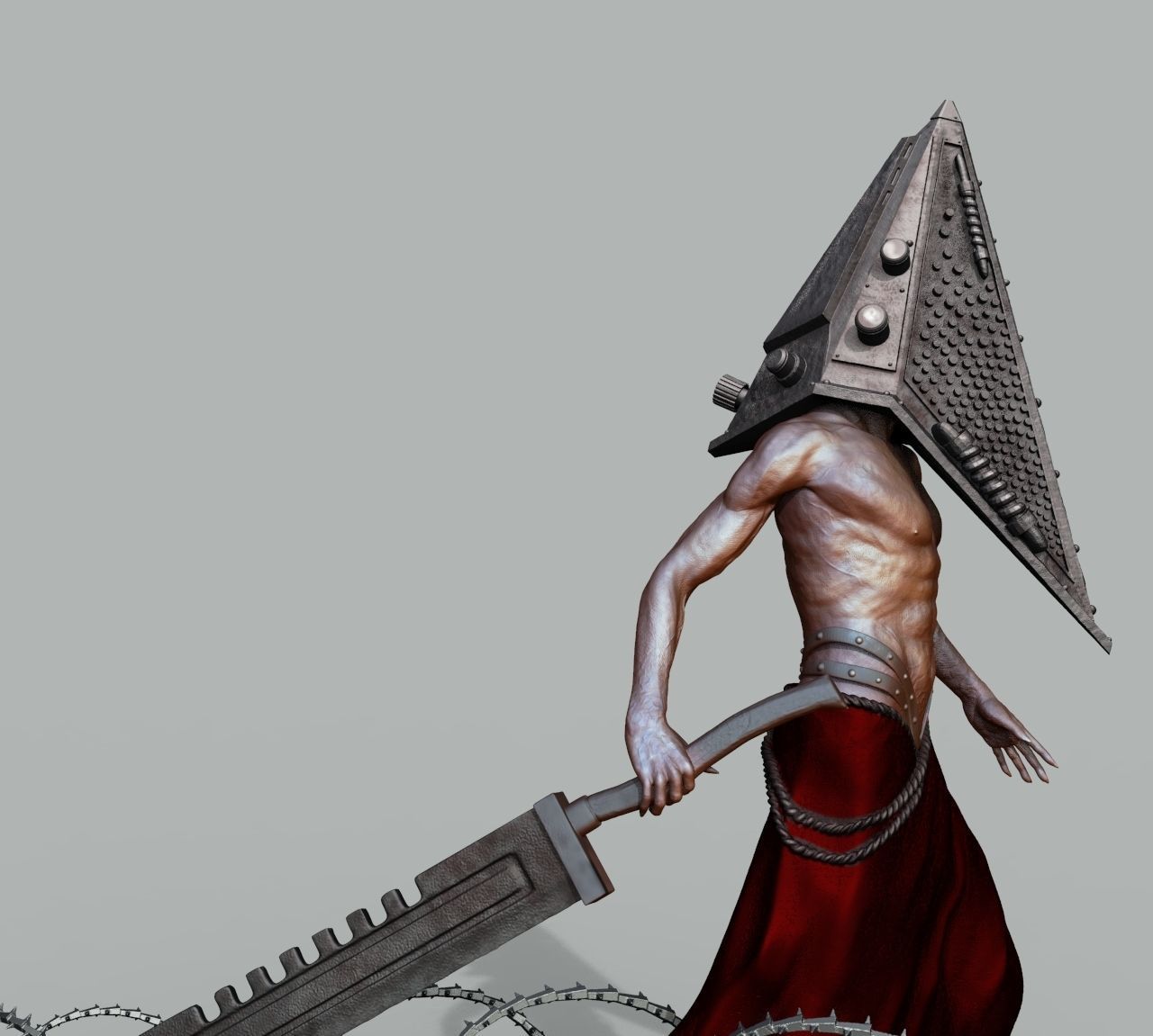 Pyramid Head 3D print model_8