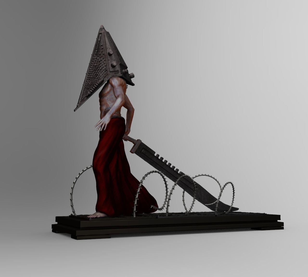 Pyramid Head 3D print model_4