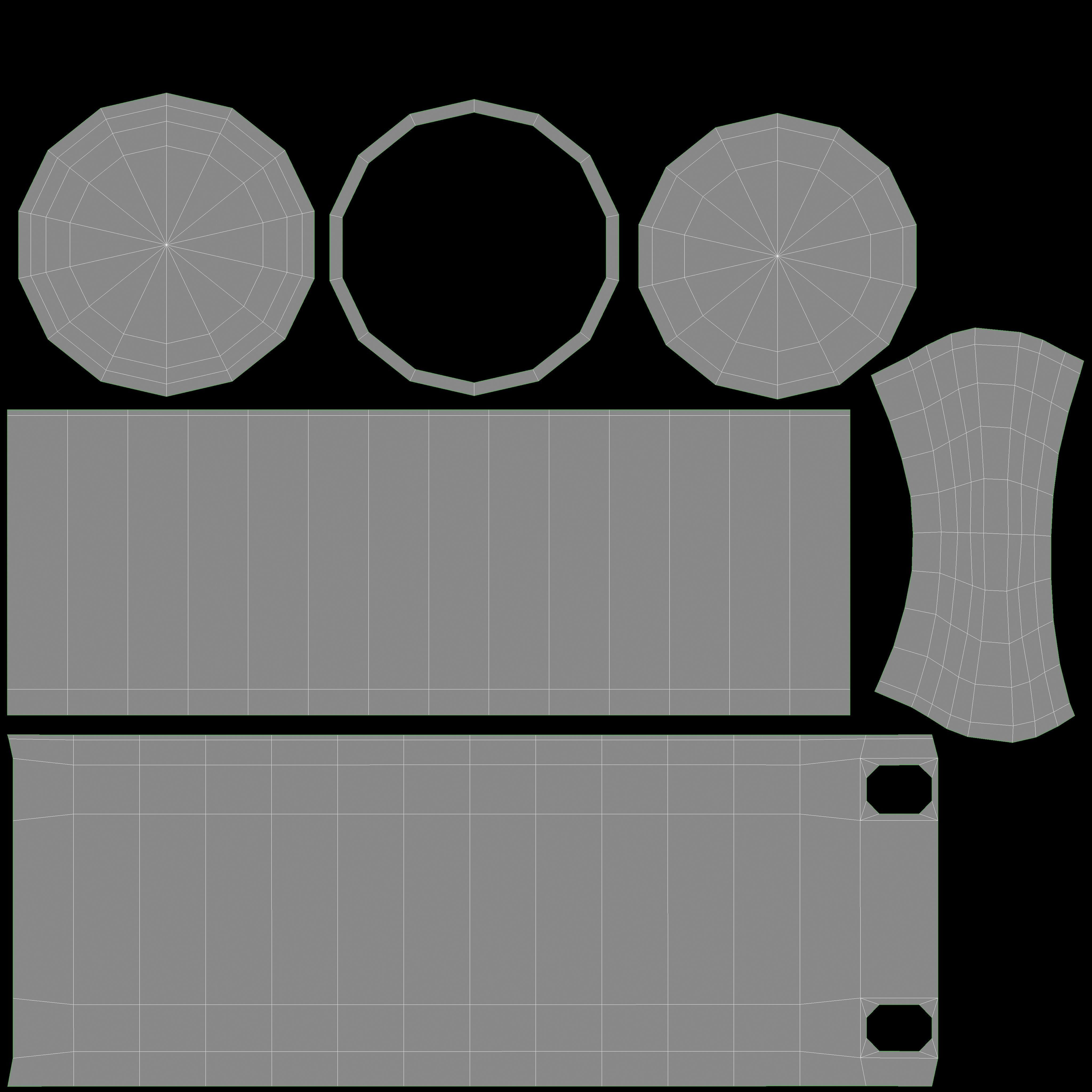 Mug basic Low-poly 3D model_8