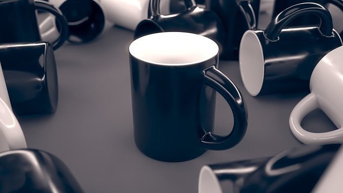 Mug basic Low-poly 3D model