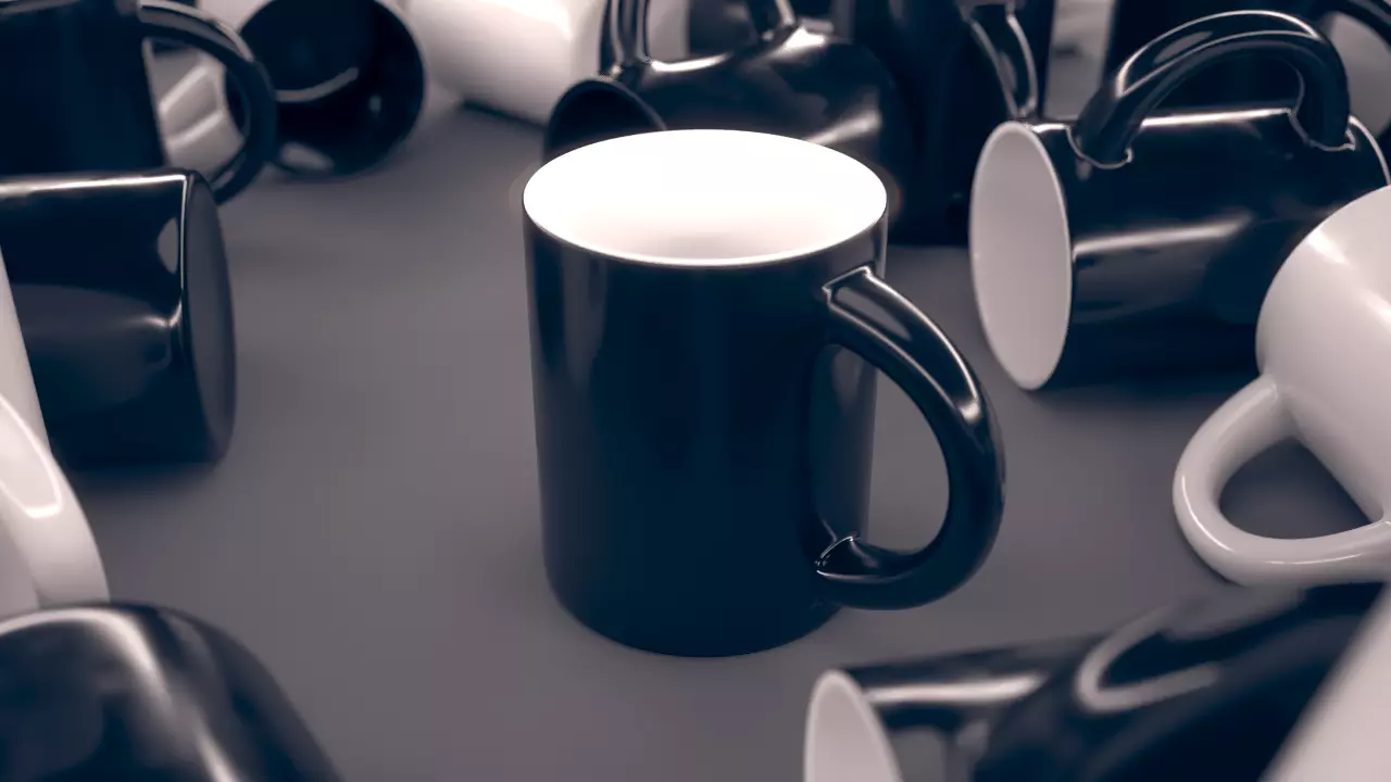 Mug basic Low-poly 3D model_0