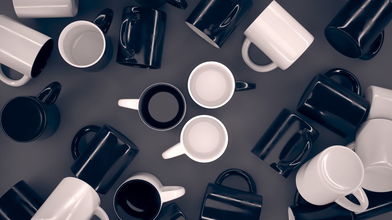 Mug basic Low-poly 3D model_3