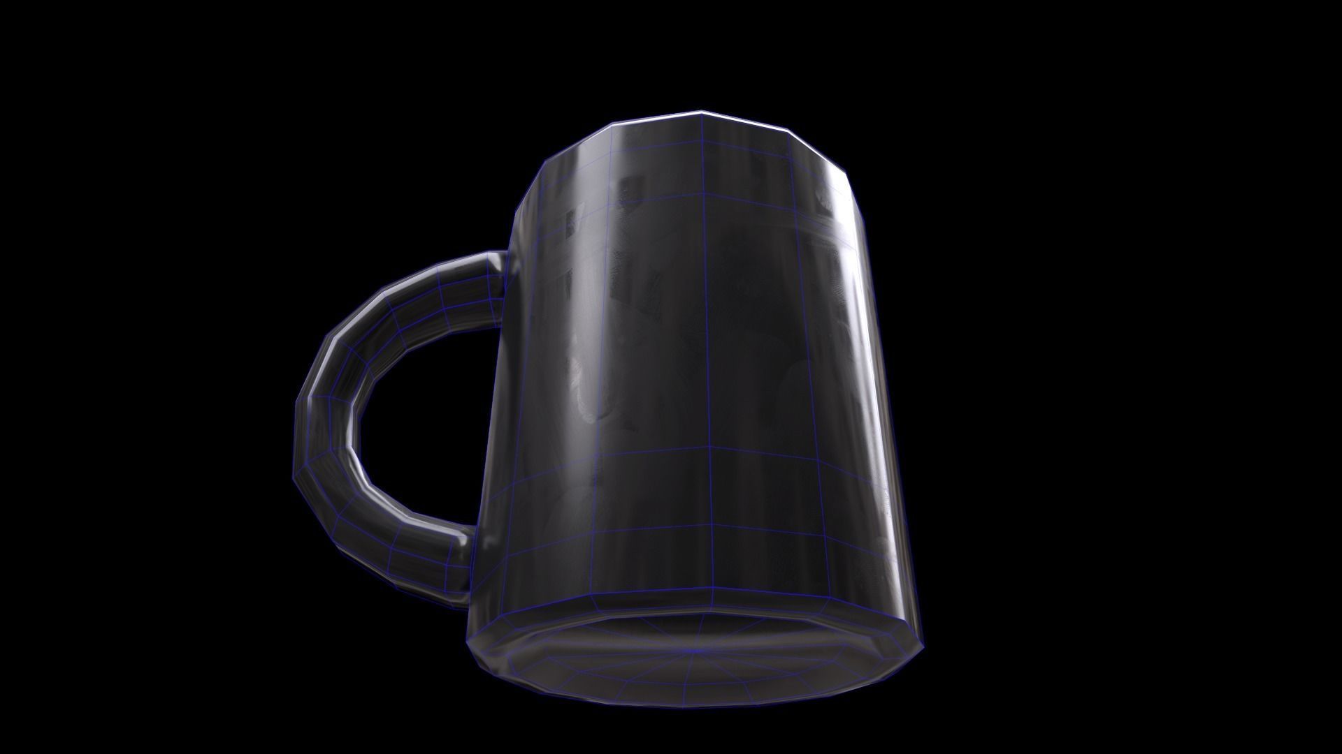 Mug basic Low-poly 3D model_6